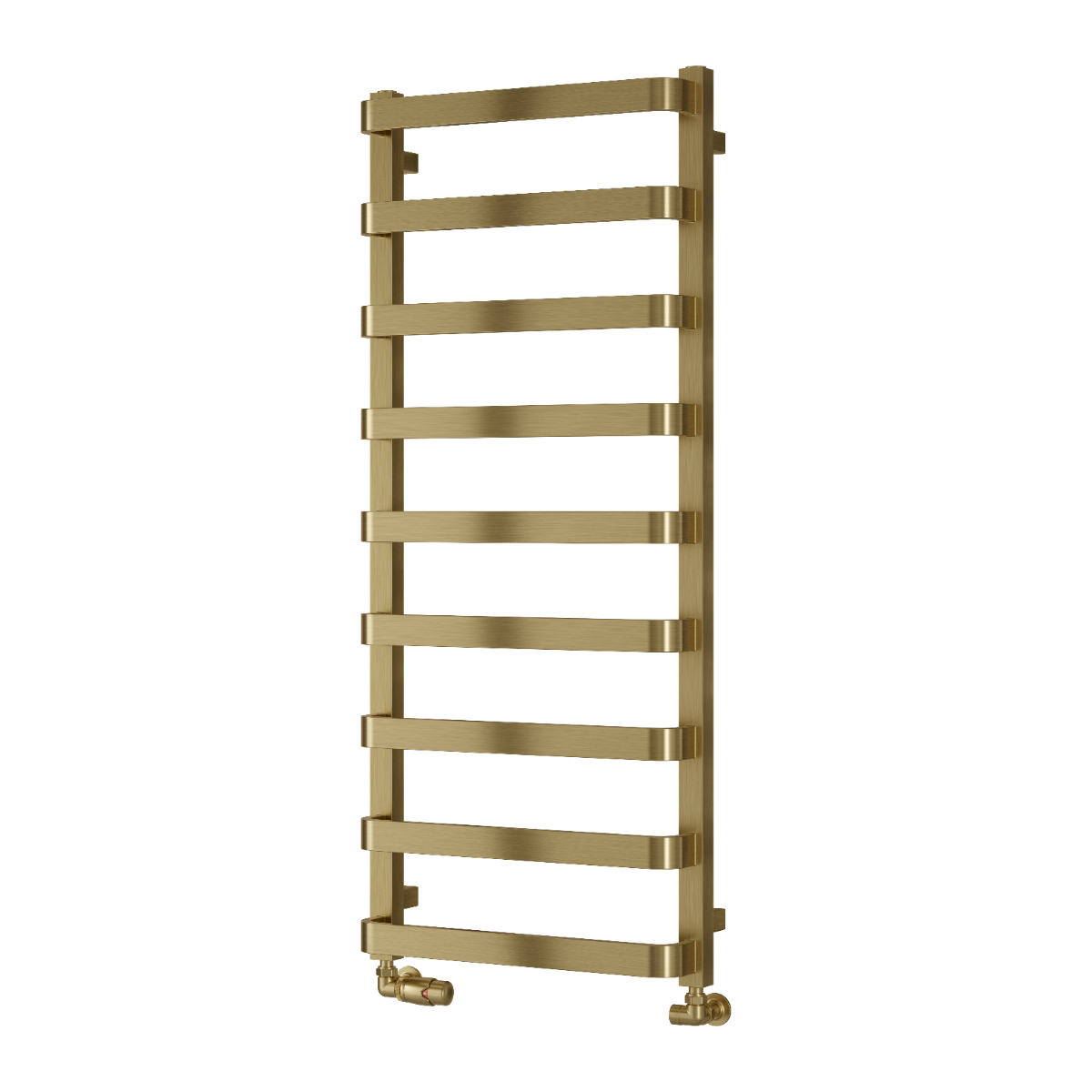 Flora Mild Steel Towel Rail - Brushed Brass - Various Sizes
