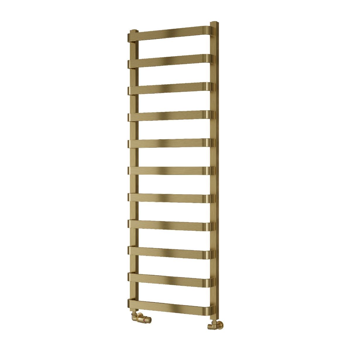 Flora Mild Steel Towel Rail - Brushed Brass - Various Sizes