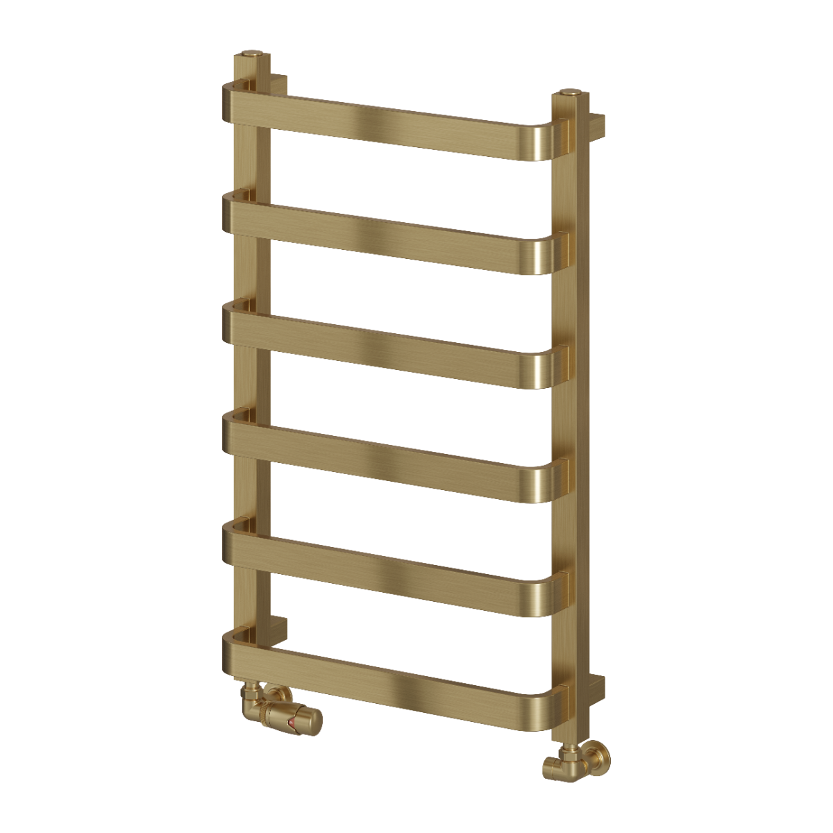 Flora Mild Steel Towel Rail - Brushed Brass - Various Sizes
