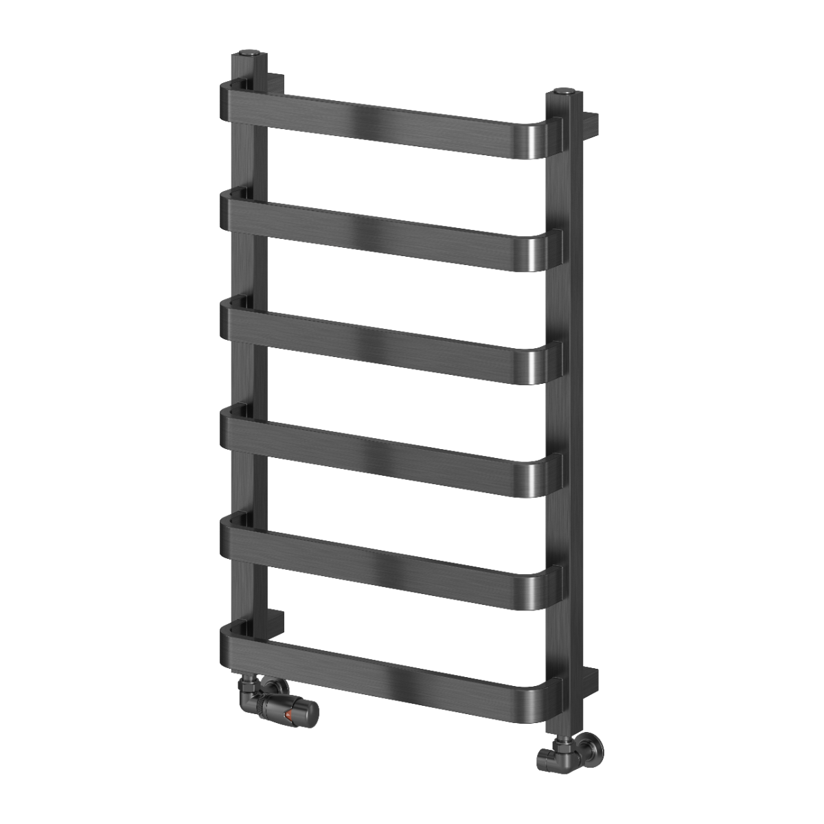 Flora Mild Steel Towel Rail - Brushed Gun Metal - Various Sizes