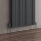 Gio Vertical Double Aluminium Radiator - Anthracite - Various Sizes