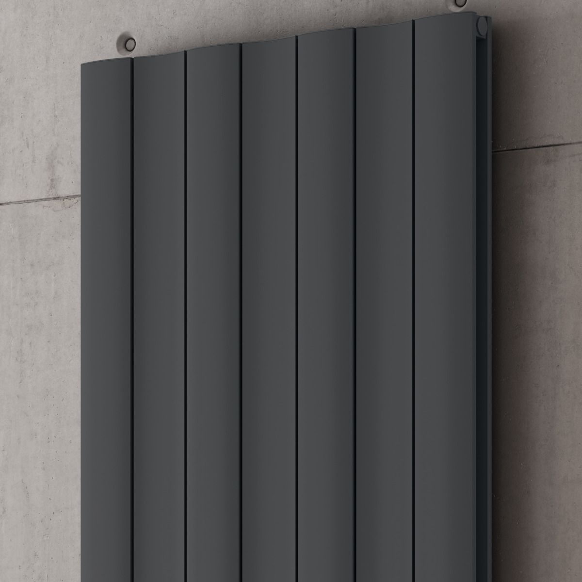 Gio Vertical Double Aluminium Radiator - Anthracite - Various Sizes