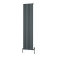 Gio Vertical Single Aluminium Radiator - Anthracite - Various Sizes