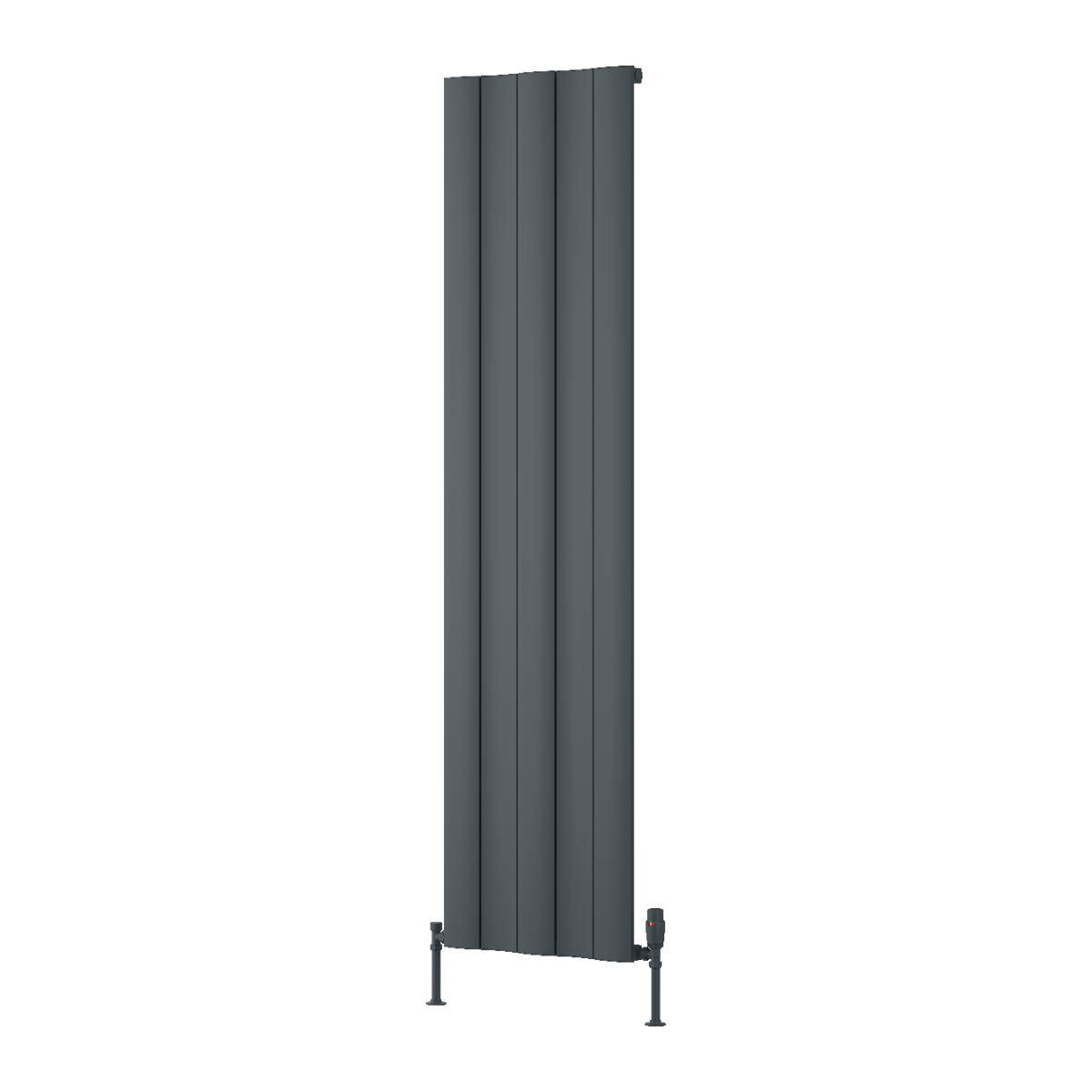 Gio Vertical Single Aluminium Radiator - Anthracite - Various Sizes