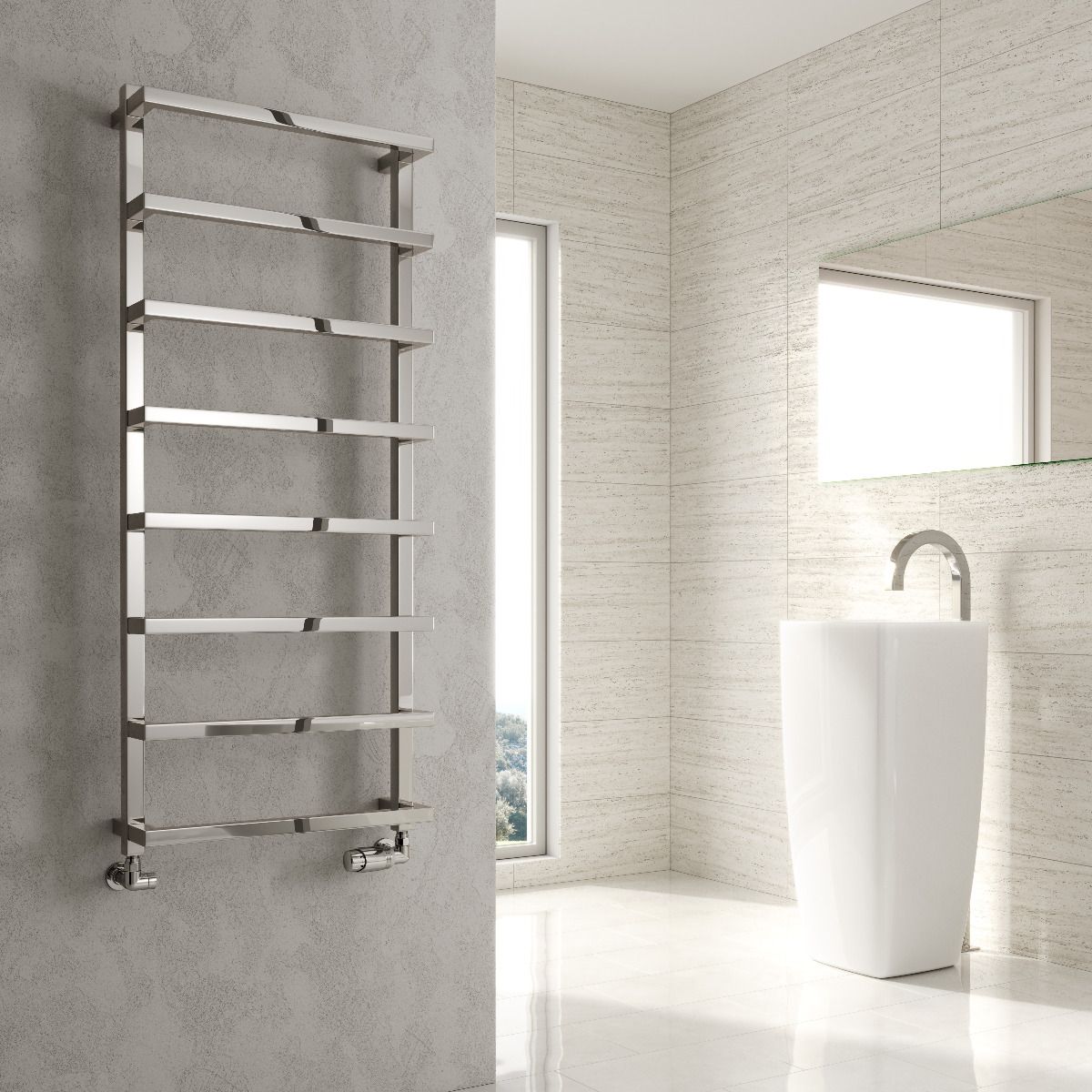 Glora Mild Steel Towel Rail - Chrome - Various Sizes
