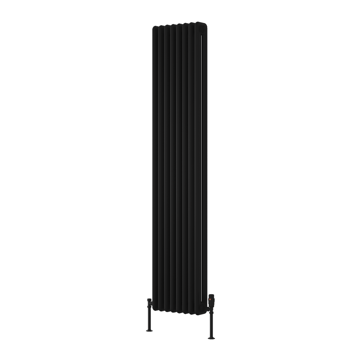 Hedingham Vertical Mild Steel Radiator - Black - Various Sizes