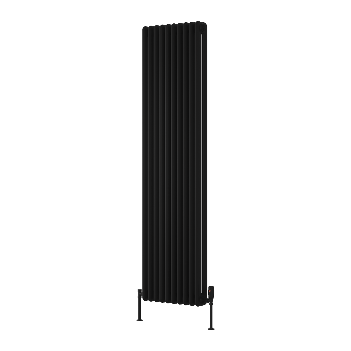 Hedingham Vertical Mild Steel Radiator - Black - Various Sizes