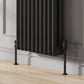 Hedingham Vertical Mild Steel Radiator - Black - Various Sizes