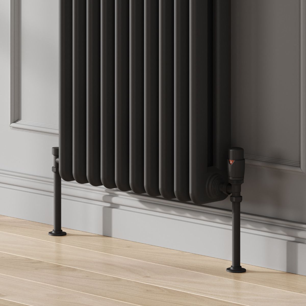 Hedingham Vertical Mild Steel Radiator - Black - Various Sizes