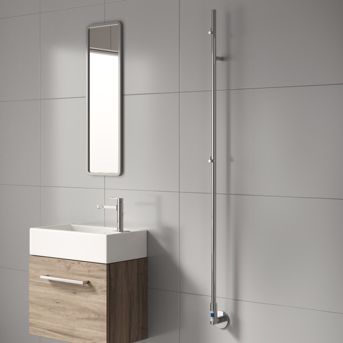 Ines Electric Stainless Steel Heated Towel Rail - Various Colours