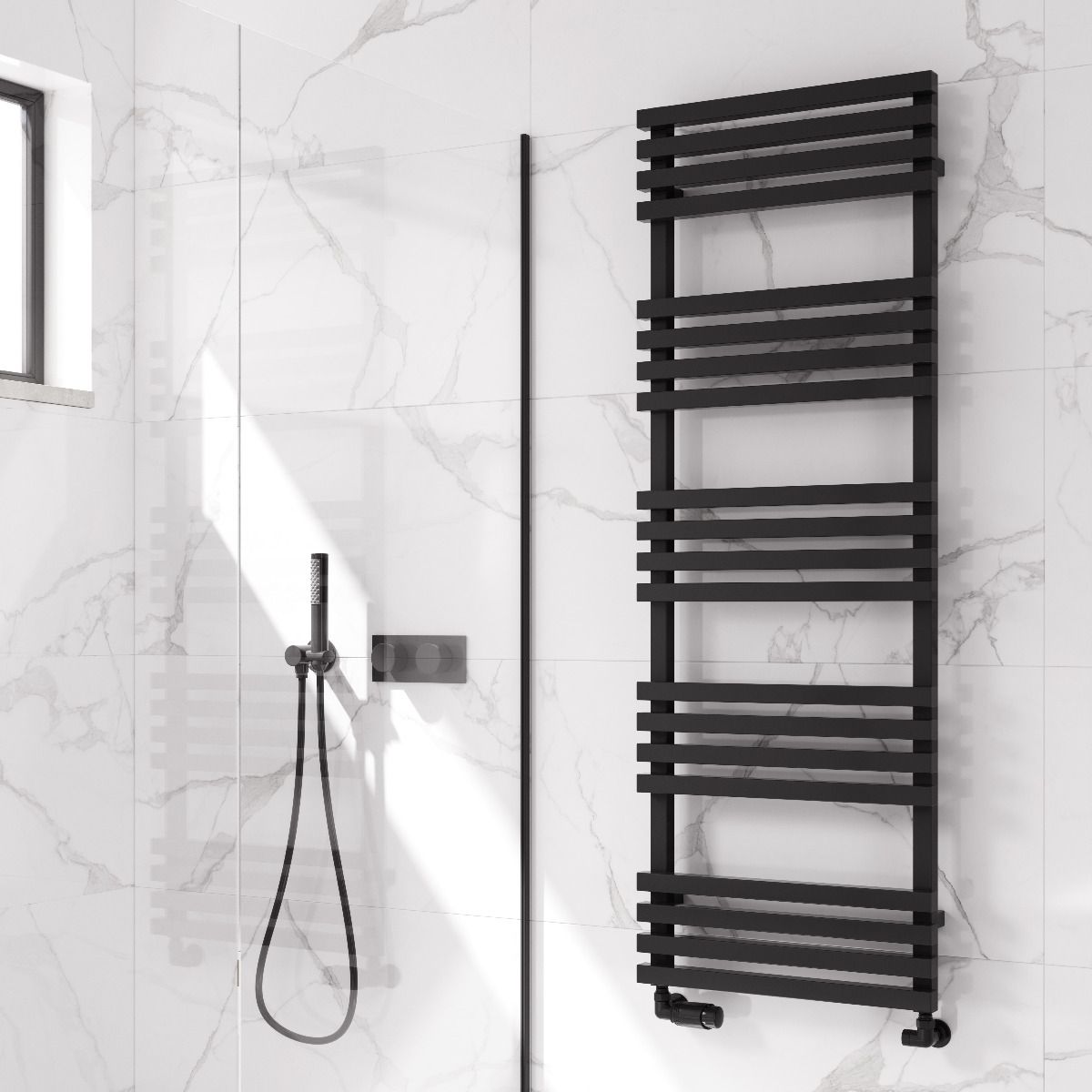 Kale Mild Steel Towel Rail - Black - Various Sizes
