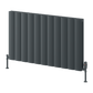 Loco Horizontal Double Aluminium Radiator - Anthracite - Various Sizes