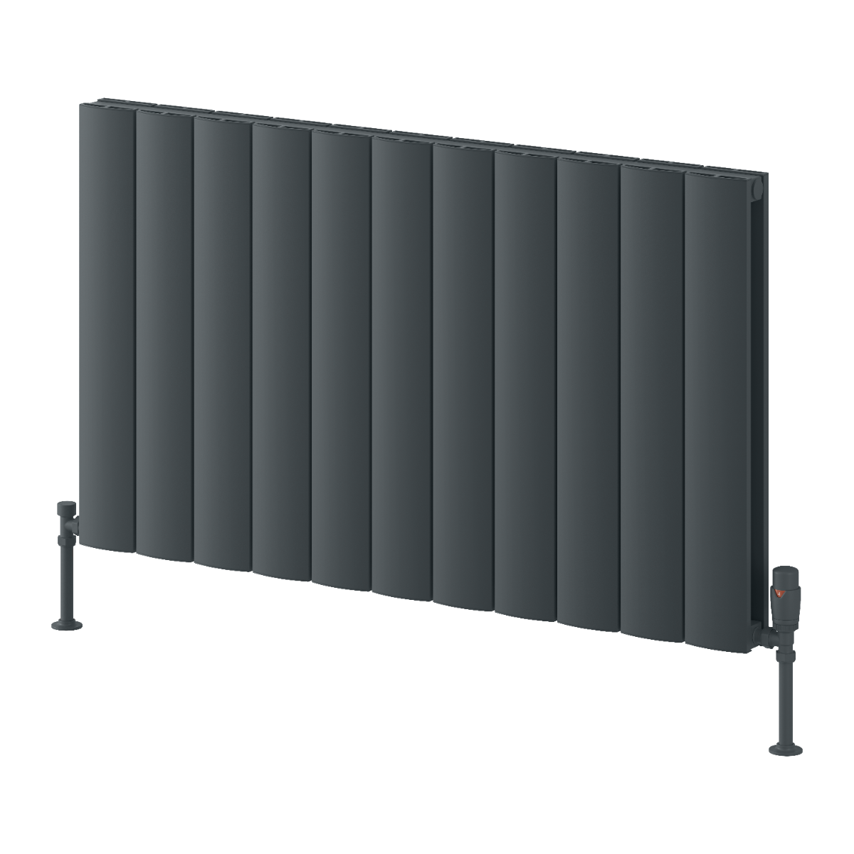 Loco Horizontal Double Aluminium Radiator - Anthracite - Various Sizes