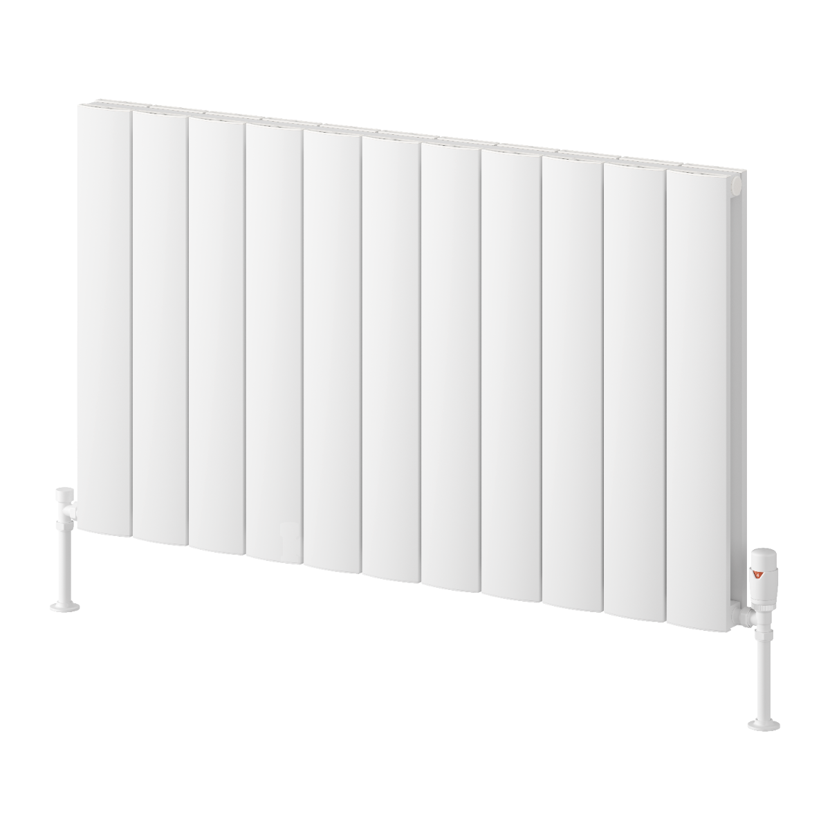 Loco Horizontal Double Aluminium Radiator - White - Various Sizes