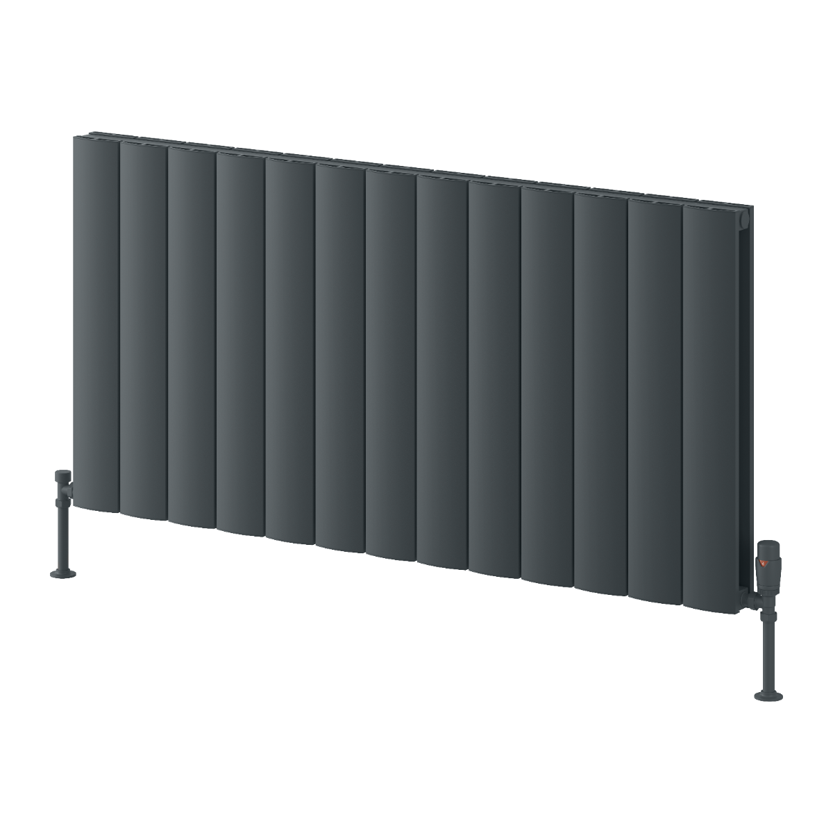 Loco Horizontal Double Aluminium Radiator - Anthracite - Various Sizes