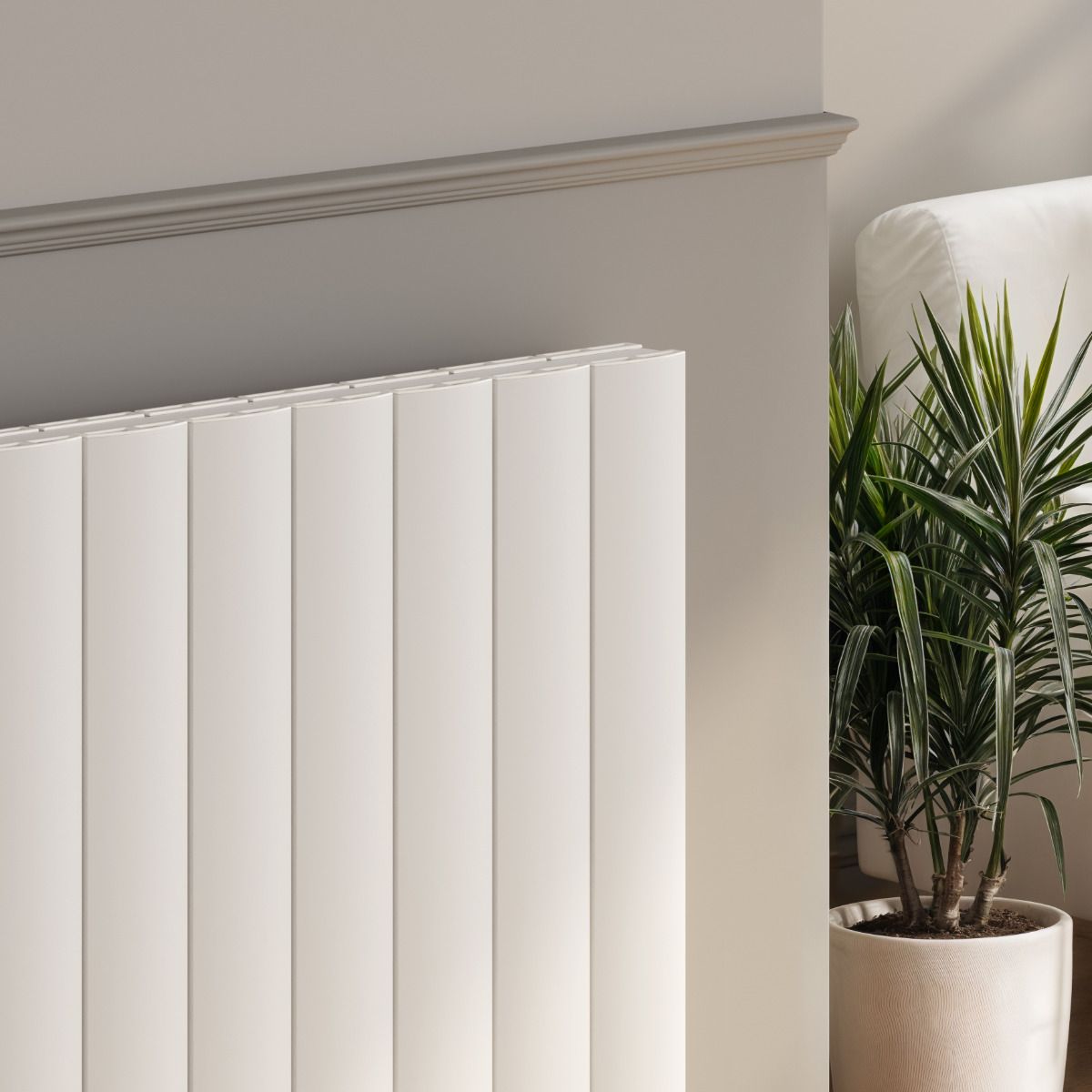 Loco Horizontal Double Aluminium Radiator - White - Various Sizes