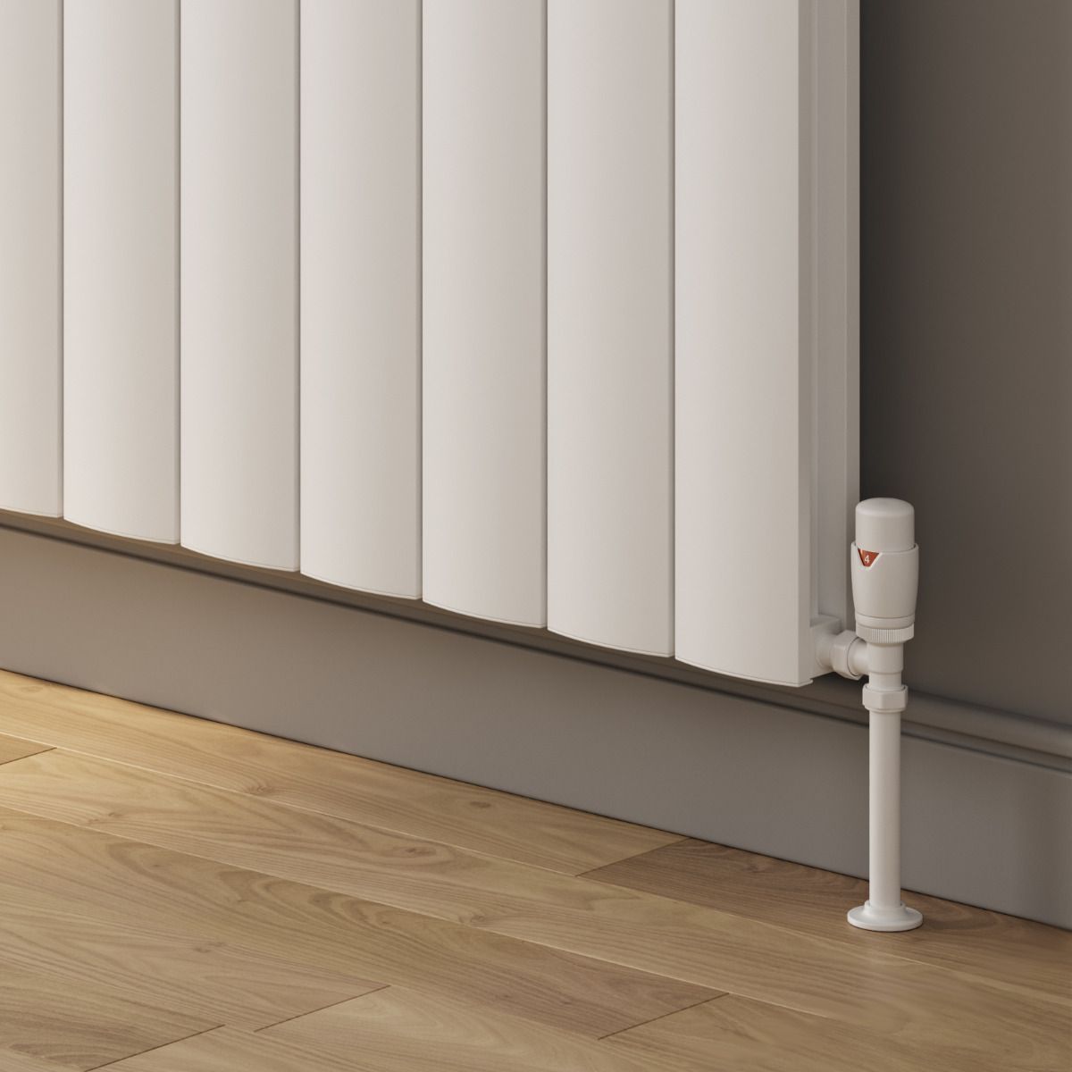 Loco Horizontal Double Aluminium Radiator - White - Various Sizes