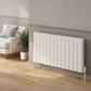 Loco Horizontal Double Aluminium Radiator - White - Various Sizes