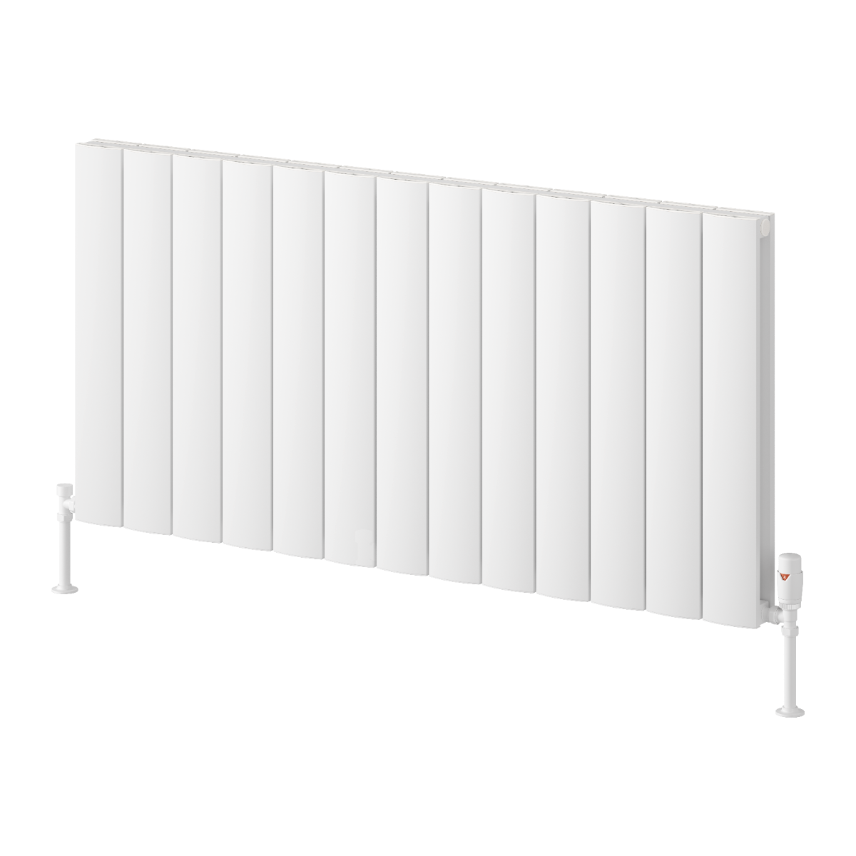 Loco Horizontal Double Aluminium Radiator - White - Various Sizes