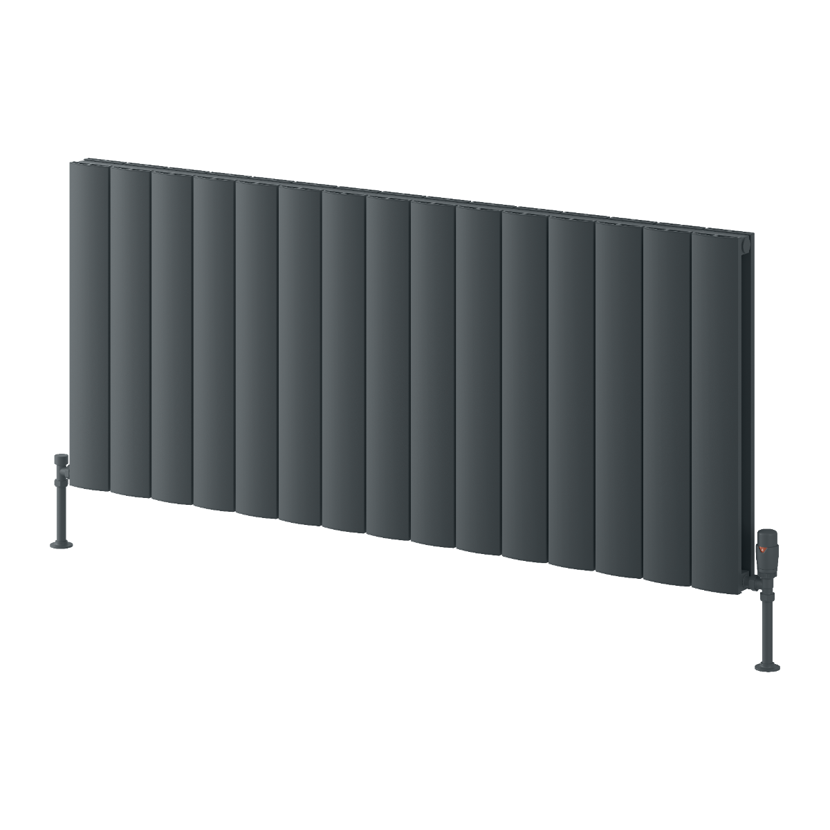 Loco Horizontal Double Aluminium Radiator - Anthracite - Various Sizes