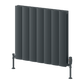 Loco Horizontal Double Aluminium Radiator - Anthracite - Various Sizes
