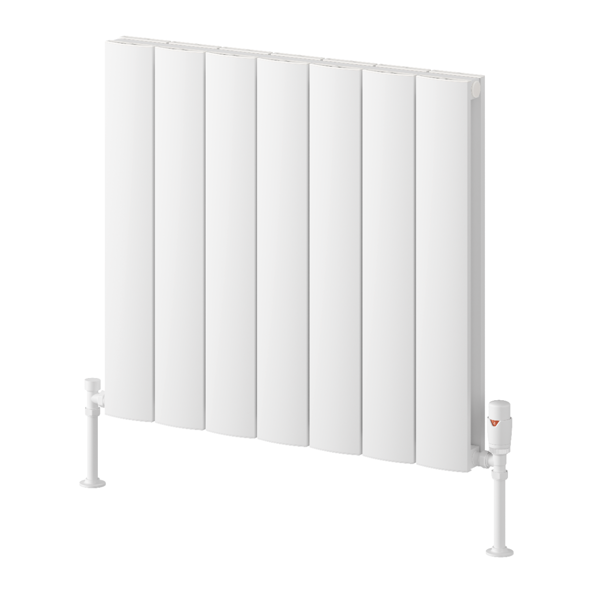 Loco Horizontal Double Aluminium Radiator - White - Various Sizes