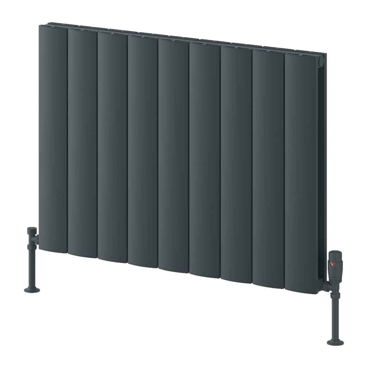 Loco Horizontal Double Aluminium Radiator - Anthracite - Various Sizes