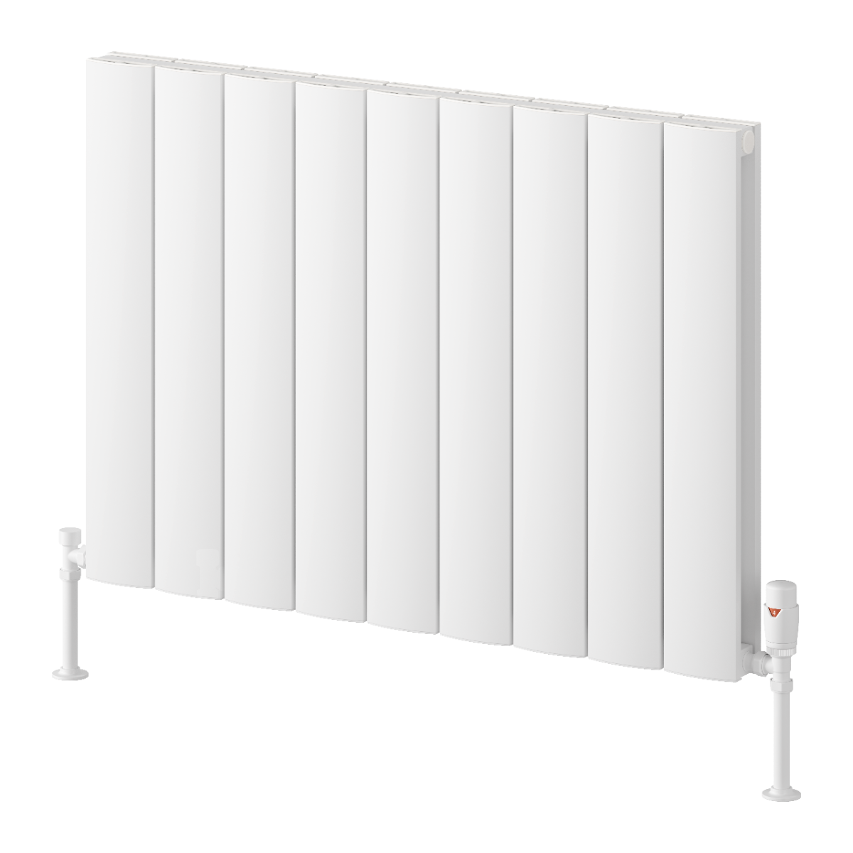 Loco Horizontal Double Aluminium Radiator - White - Various Sizes