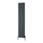 Loco Vertical Double Aluminium Radiator - Anthracite - Various Sizes