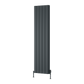 Loco Vertical Double Aluminium Radiator - Anthracite - Various Sizes