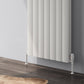 Loco Vertical Double Aluminium Radiator - White - Various Sizes