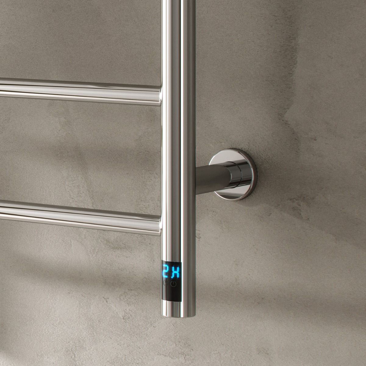 Maira Electric Stainless Steel Heated Towel Rail - Polished Stainless Steel