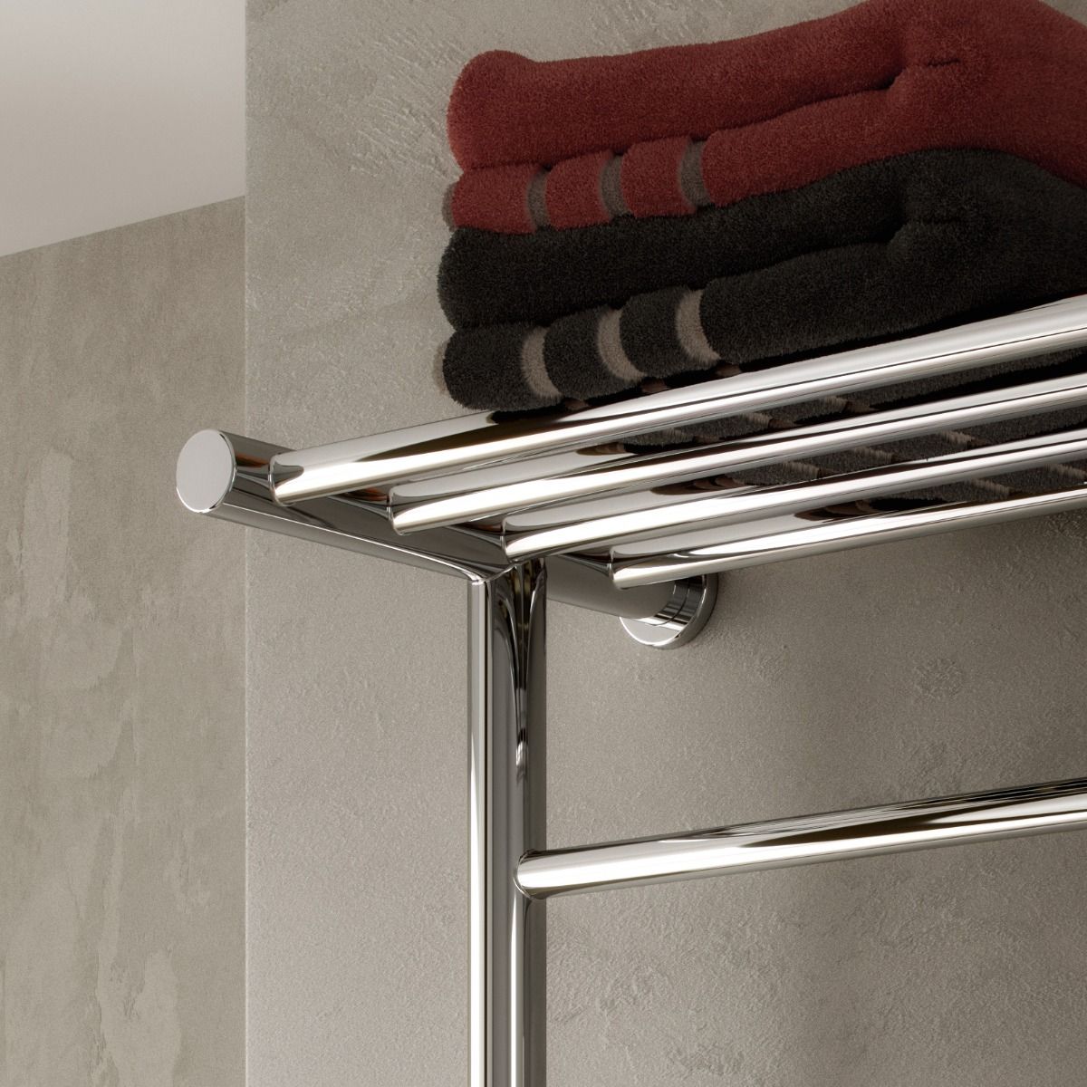 Maira Electric Stainless Steel Heated Towel Rail - Polished Stainless Steel