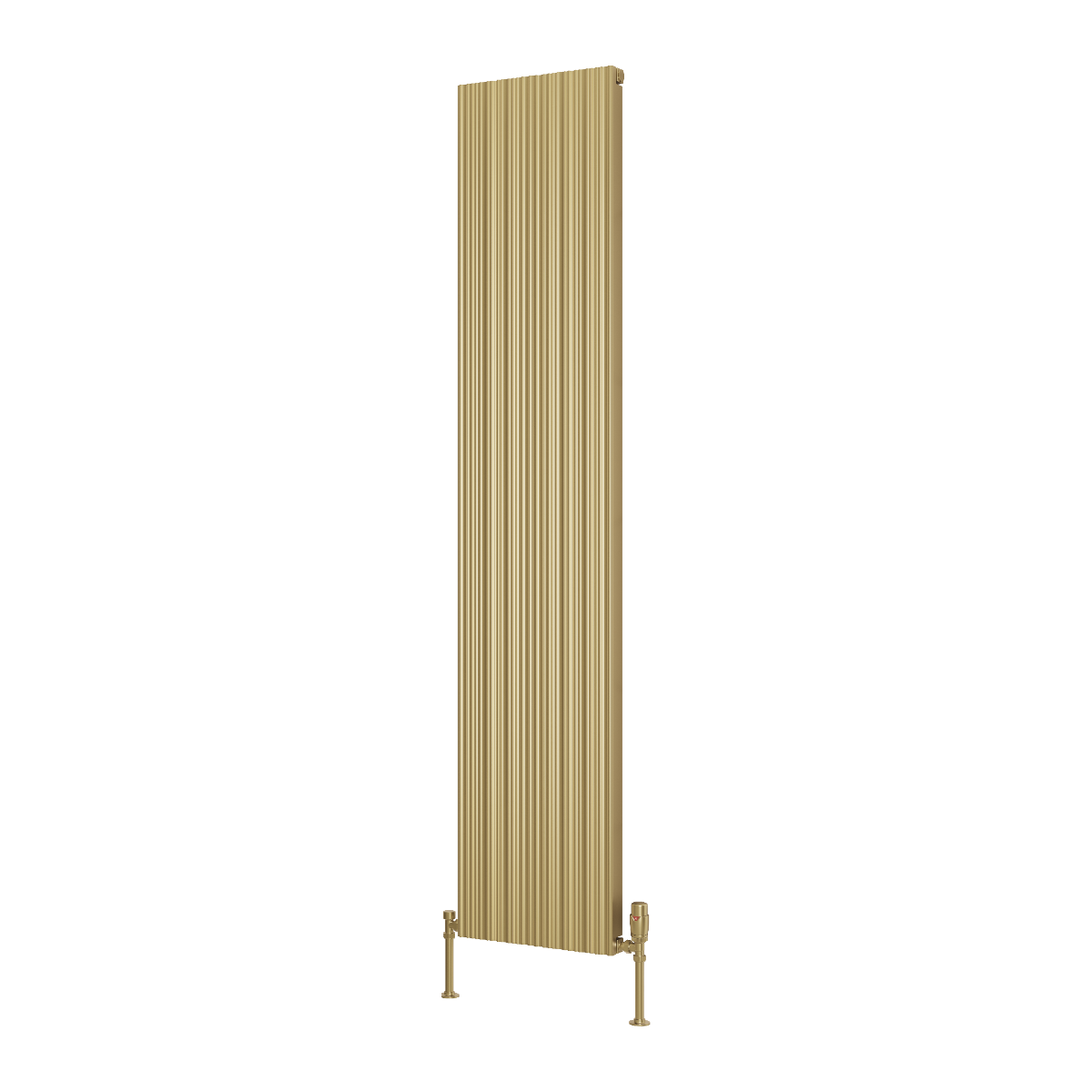 Melvin Vertical Single Aluminium Radiator - Brass - Various Sizes