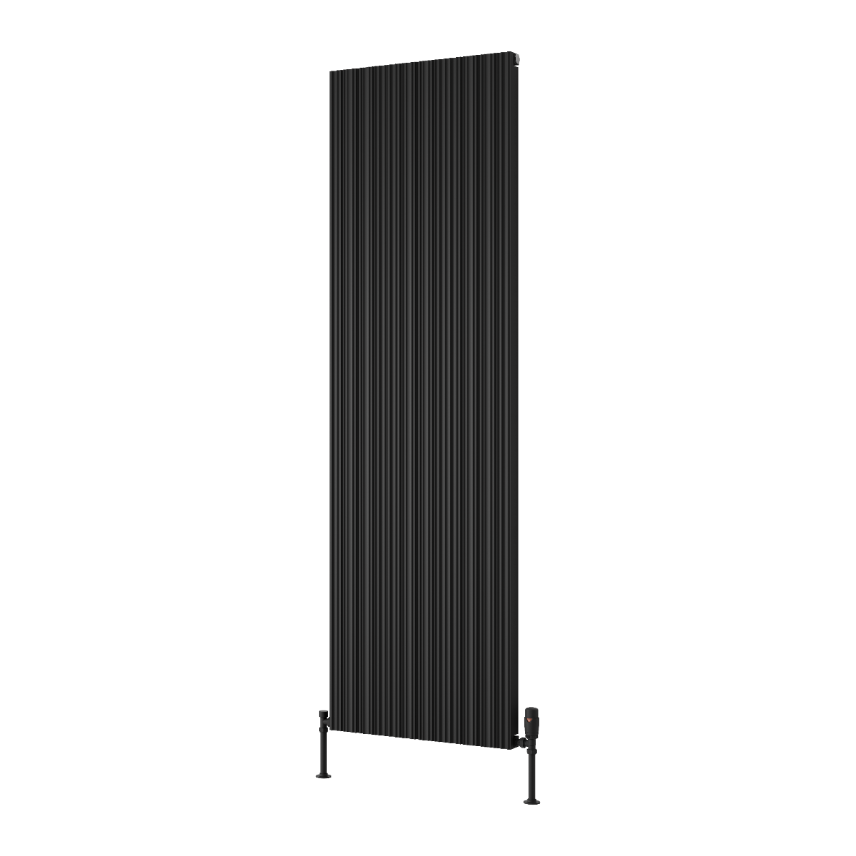 Melvin Vertical Single Aluminium Radiator - Black - Various Sizes
