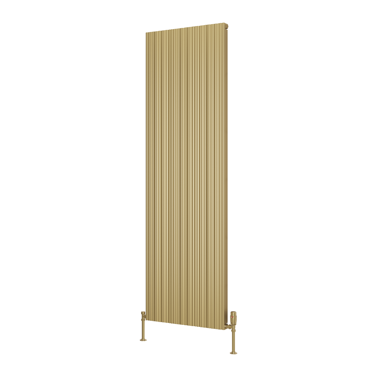 Melvin Vertical Single Aluminium Radiator - Brass - Various Sizes