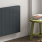 Nika Horizontal Electric Aluminium Radiator - Various Sizes - Anthracite
