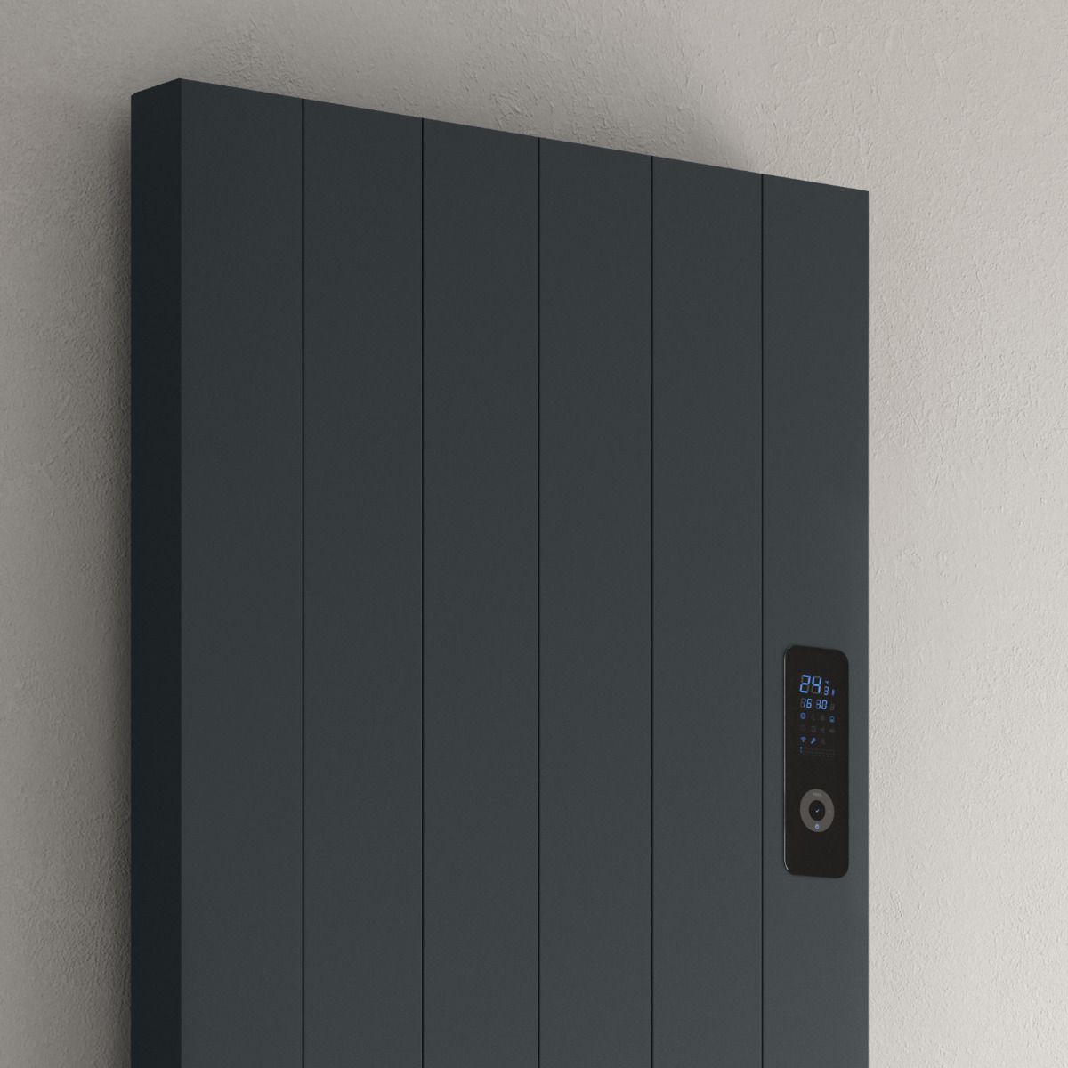 Nika Vertical Electric Aluminium Radiator - Various Sizes - Anthracite