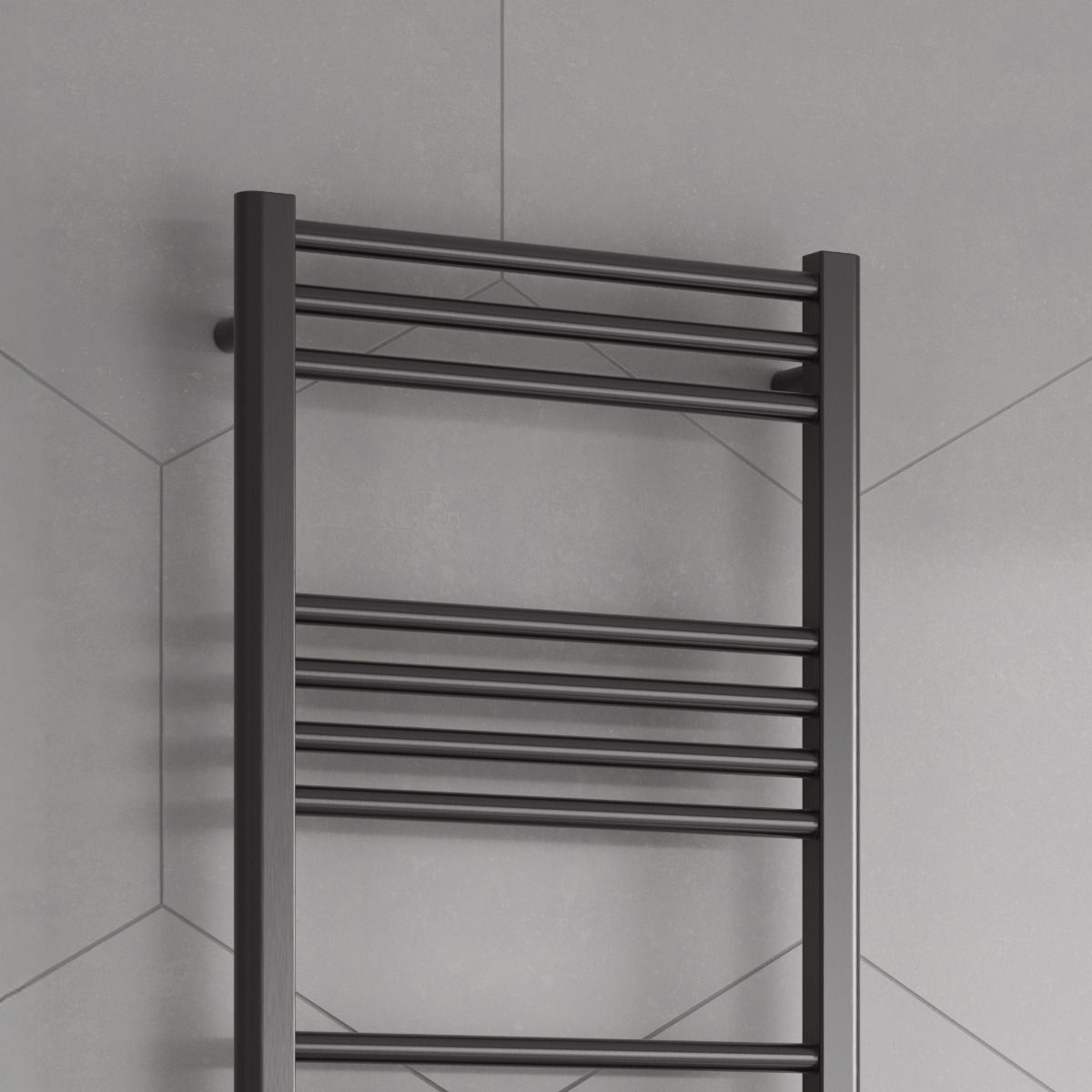 Ottone Mild Steel Towel Rail - Brushed Gun Metal - Various Sizes