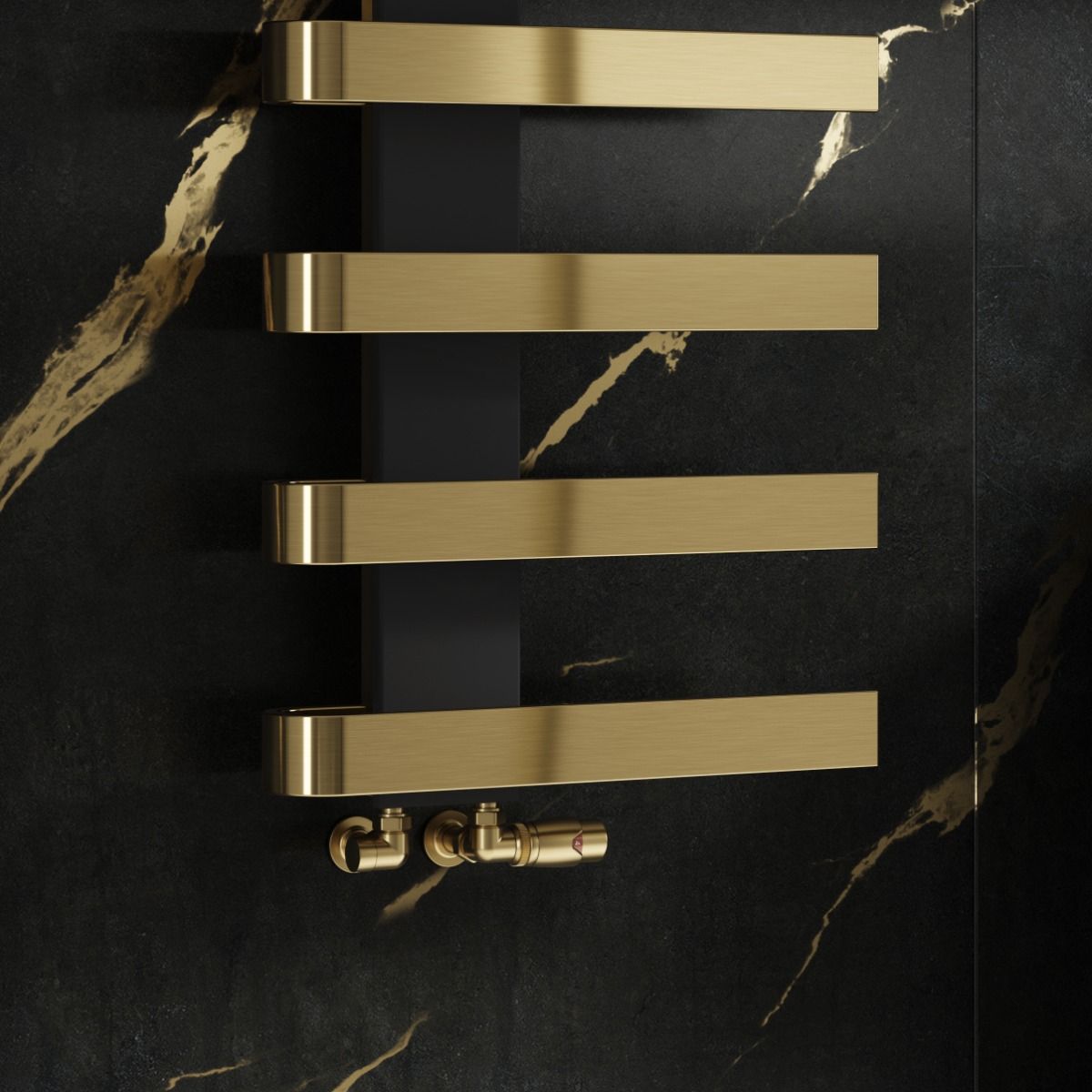 Panaro Mild Steel Towel Rail - Brushed Brass - Various Sizes