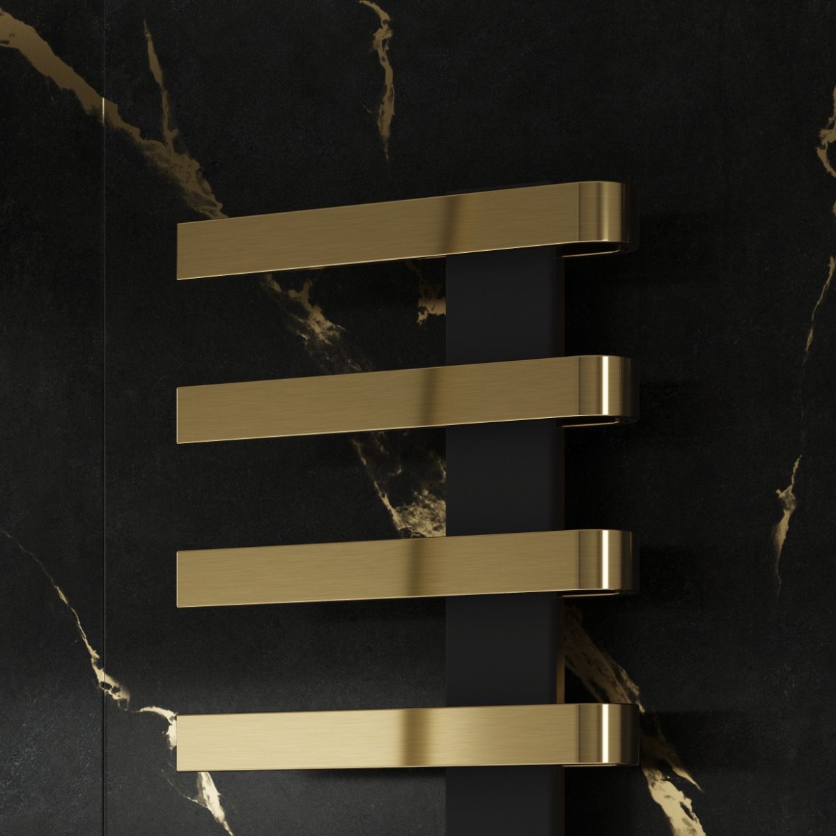 Panaro Mild Steel Towel Rail - Brushed Brass - Various Sizes