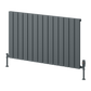 Piatto Horizontal Single Aluminium Radiator - Anthracite - Various Sizes