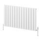 Piatto Horizontal Single Aluminium Radiator - White - Various Sizes