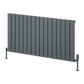 Piatto Horizontal Single Aluminium Radiator - Anthracite - Various Sizes