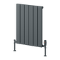 Piatto Horizontal Single Aluminium Radiator - Anthracite - Various Sizes
