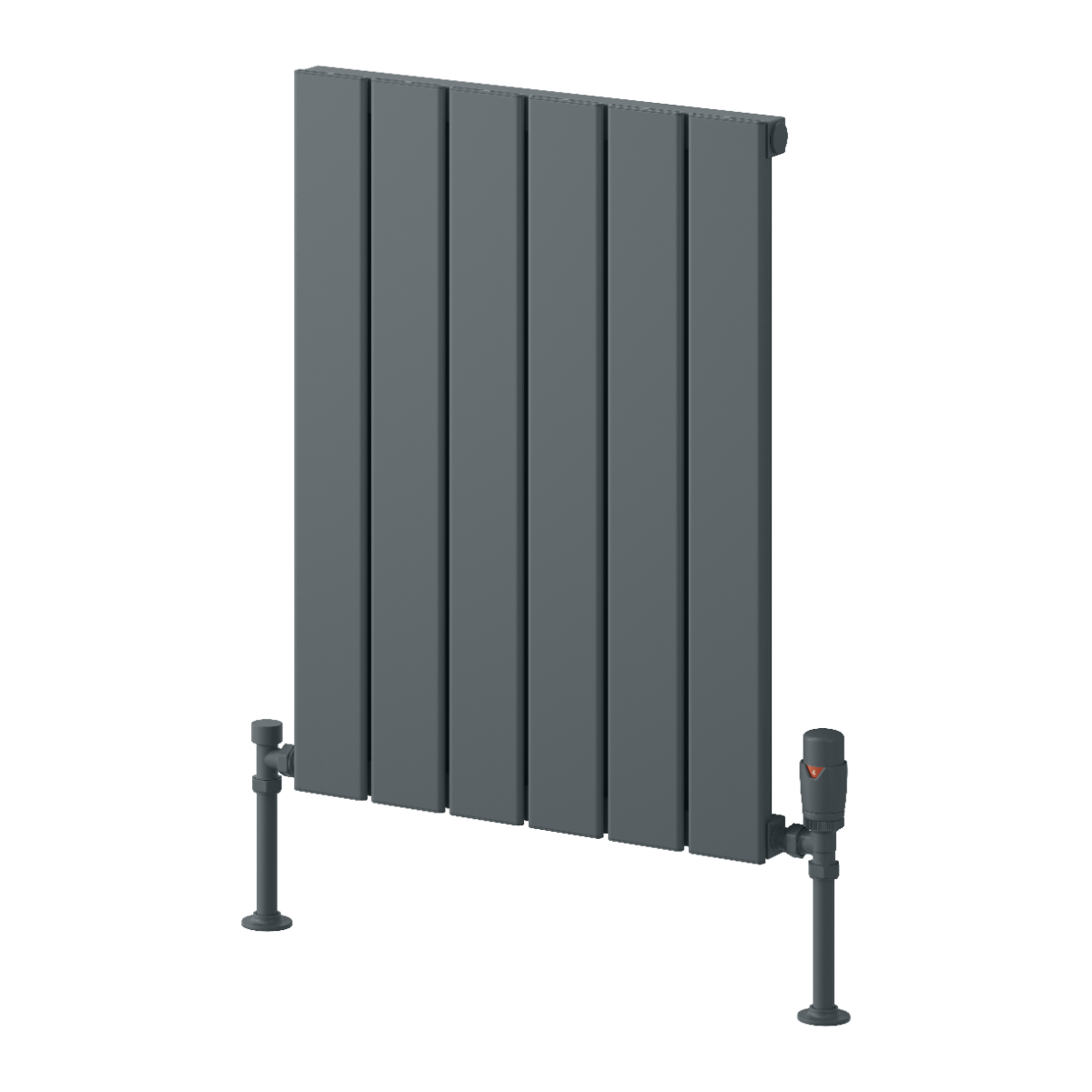 Piatto Horizontal Single Aluminium Radiator - Anthracite - Various Sizes