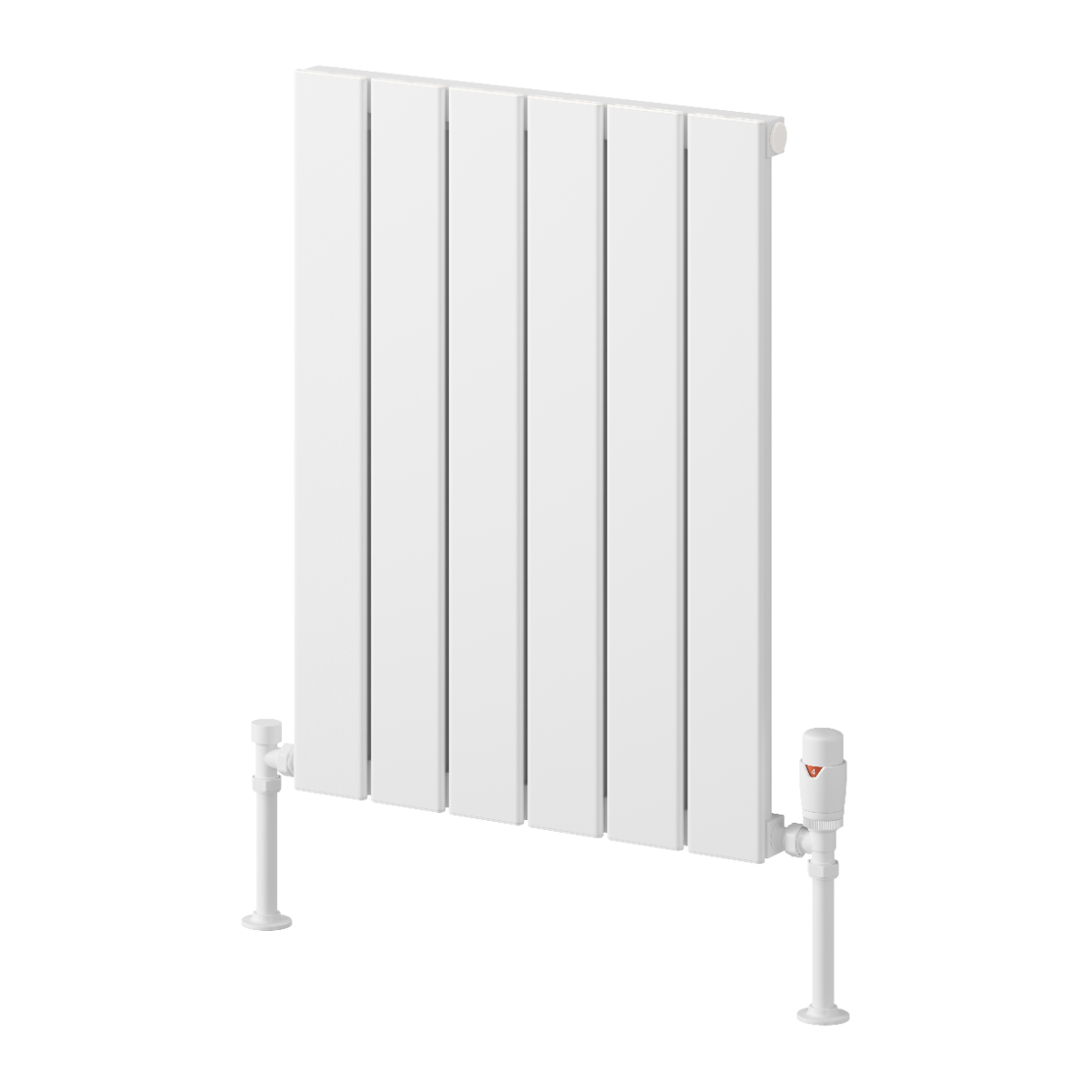Piatto Horizontal Single Aluminium Radiator - White - Various Sizes
