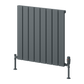 Piatto Horizontal Single Aluminium Radiator - Anthracite - Various Sizes