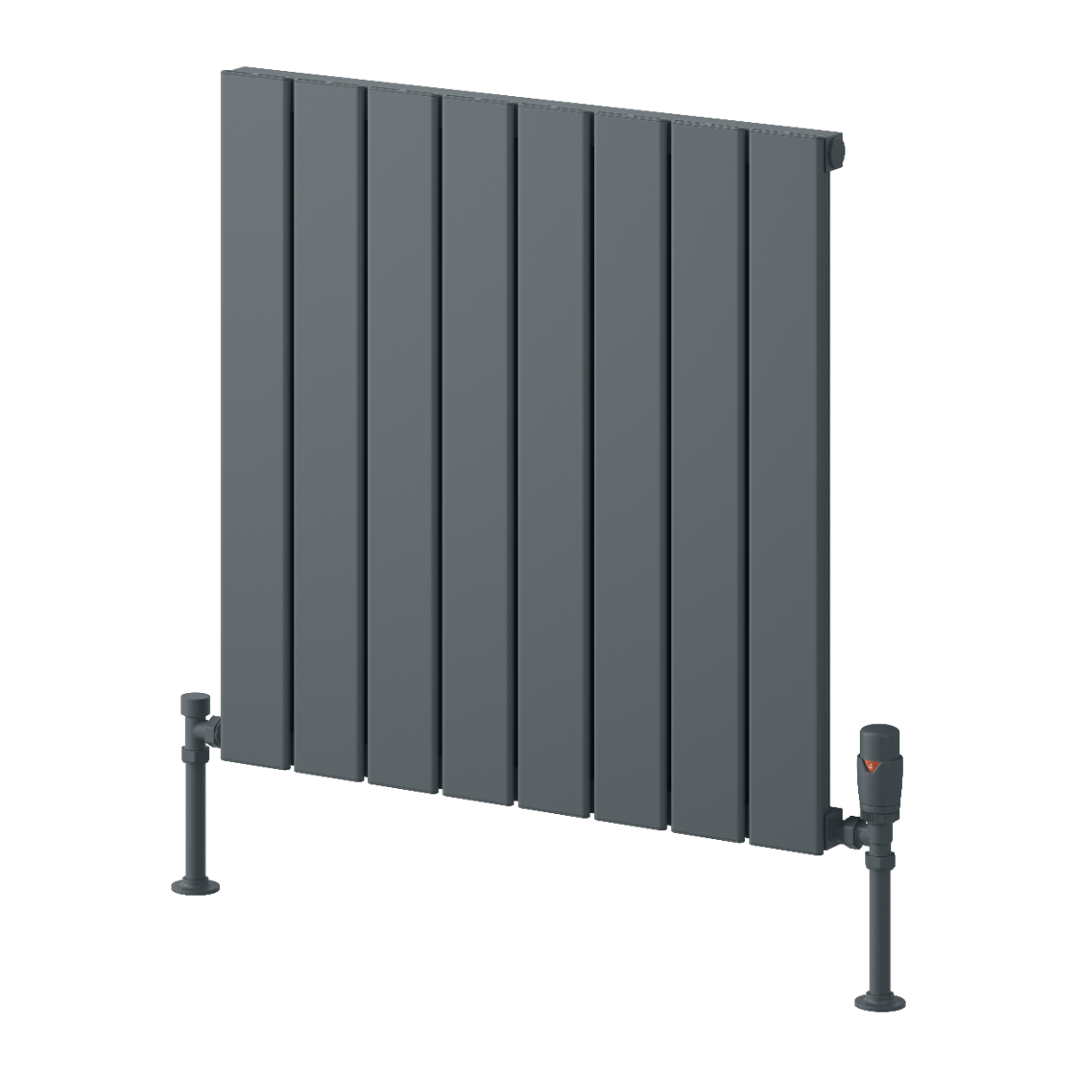 Piatto Horizontal Single Aluminium Radiator - Anthracite - Various Sizes