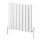 Piatto Horizontal Single Aluminium Radiator - White - Various Sizes